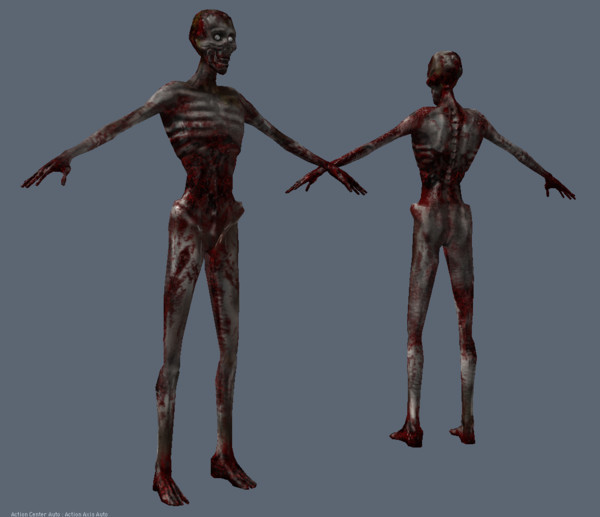 Low Polygon Zombie 1 3D Models
